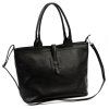 Kožená shopper bag kabelka Luka 25-007 černá