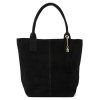 Kožená shopper bag kabelka Luka 26-036 černá