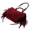 Kožená shopper bag kabelka Luka 26-065 vínová