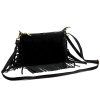 Kožená crossbody kabelka 25-085 černá