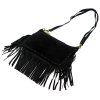 Kožená crossbody kabelka 25-085 černá