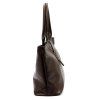 Kožená shopper bag kabelka Luka 25-007 tmavě hnědá