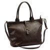 Kožená shopper bag kabelka Luka 25-007 tmavě hnědá
