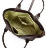 Kožená shopper bag kabelka Luka 25-007 tmavě hnědá