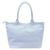 Kožená shopper bag kabelka Luka 25-007 světle modrá