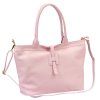 Kožená shopper bag kabelka Luka 25-007 růžová