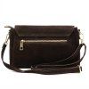 Kožená crossbody kabelka Luka 26-057 tmavě hnědá