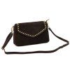 Kožená crossbody kabelka Luka 26-057 tmavě hnědá