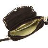 Kožená crossbody kabelka Luka 26-057 tmavě hnědá