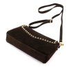 Kožená crossbody kabelka Luka 26-057 tmavě hnědá