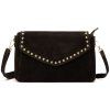 Kožená crossbody kabelka Luka 26-057 tmavě hnědá