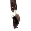 Kožená crossbody kabelka 24-071 M tmavě hnědá