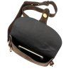 Kožená crossbody kabelka 24-071 M tmavě hnědá