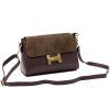 Kabelka z broušené kůže Luka  20-097 tmavě hnědá