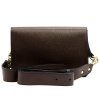 Kožená crossbody kabelka Luka 24-076 M tmavě hnědá