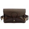 Kožená crossbody kabelka Luka 24-076 M tmavě hnědá