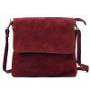 Kožená crossbody kabelka Luka 24-090 vínová