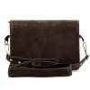 Kožená crossbody kabelka 24-071 L tmavě hnědá