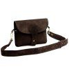 Kožená crossbody kabelka 24-071 L tmavě hnědá