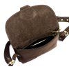 Kožená crossbody kabelka 24-071 L tmavě hnědá