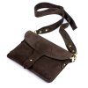 Kožená crossbody kabelka 24-071 L tmavě hnědá