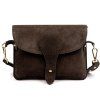 Kožená crossbody kabelka 24-071 L tmavě hnědá