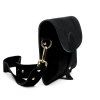 Kožená crossbody kabelka 24-071 L černá