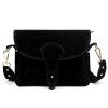 Kožená crossbody kabelka 24-071 L černá