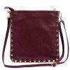 Kožená crossbody kabelka 26-003 DL vínová