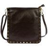 Kožená crossbody kabelka 26-003 DL tmavě hnědá