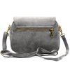Kožená crossbody kabelka Luka 24-099 šedá