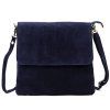 Kožená crossbody kabelka Luka 24-090 modrá