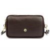 Kožená crossbody kabelka Gregorio 1749 DL tmavě hnědá