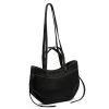 Kožená shopper bag kabelka 25-025 DL černá