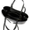 Kožená shopper bag kabelka 25-025 DL černá
