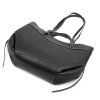 Kožená shopper bag kabelka 25-025 D DL černá