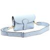 Kožená crossbody kabelka Luka 24-076 M světle modrá