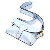 Kožená crossbody kabelka Luka 24-076 M světle modrá