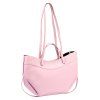 Kožená shopper bag kabelka 25-025 D DL růžová