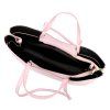 Kožená shopper bag kabelka 25-025 D DL růžová