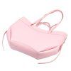 Kožená shopper bag kabelka 25-025 D DL růžová