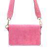 Kožená crossbody kabelka 24-071 M růžová