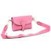 Kožená crossbody kabelka 24-071 M růžová