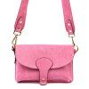 Kožená crossbody kabelka 24-071 M růžová