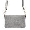 Kožená crossbody kabelka 24-071 M světle šedá