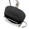 Kožená crossbody kabelka 24-071 M světle šedá