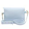 Kožená crossbody kabelka Luka 24-076 L světle modrá