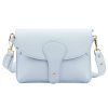 Kožená crossbody kabelka Luka 24-076 L světle modrá