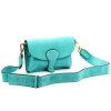 Kožená crossbody kabelka 24-071 M tyrkysová