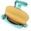 Kožená crossbody kabelka 24-071 M tyrkysová